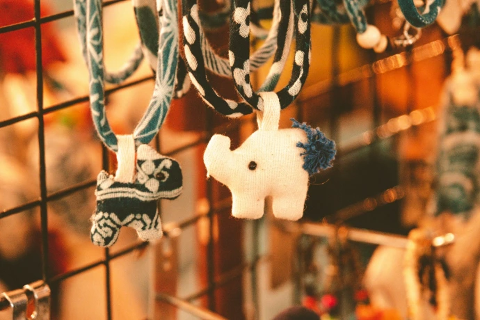 a close up of a bunch of items on a rack